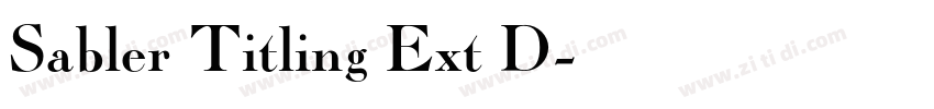 Sabler Titling Ext D字体转换
